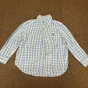 Ralph Lauren polo long sleeve blue button up shirt size 3t